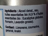 Respir Eucalyptus - Lavandin - Ingredients - fr