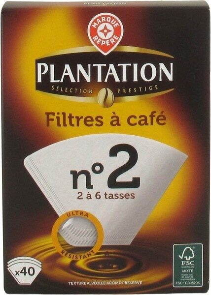 Filtres café n°2 x40 - Product - fr