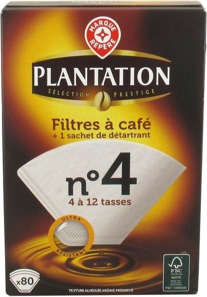 Filtres café n°4 x80 et détartrant - Product - fr
