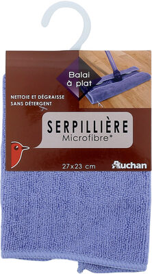 Auchan serpilliere micro fibre bouclee balai plat 27x23cm - Product