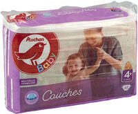 AUCHAN BABY : Couches taille 4+ x 46 - Product - fr