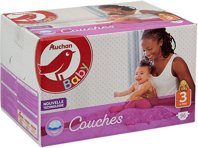 AUCHAN BABY : Couches taille 3 x 96 - Product - fr