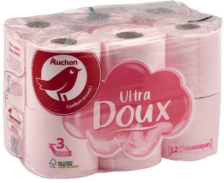 Papier toilette rose, 3 plis - Product - fr