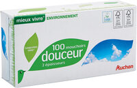 Auchan mouchoirs mieux vivre environnement boite x100 100% ouate de cellulose - Produit - fr
