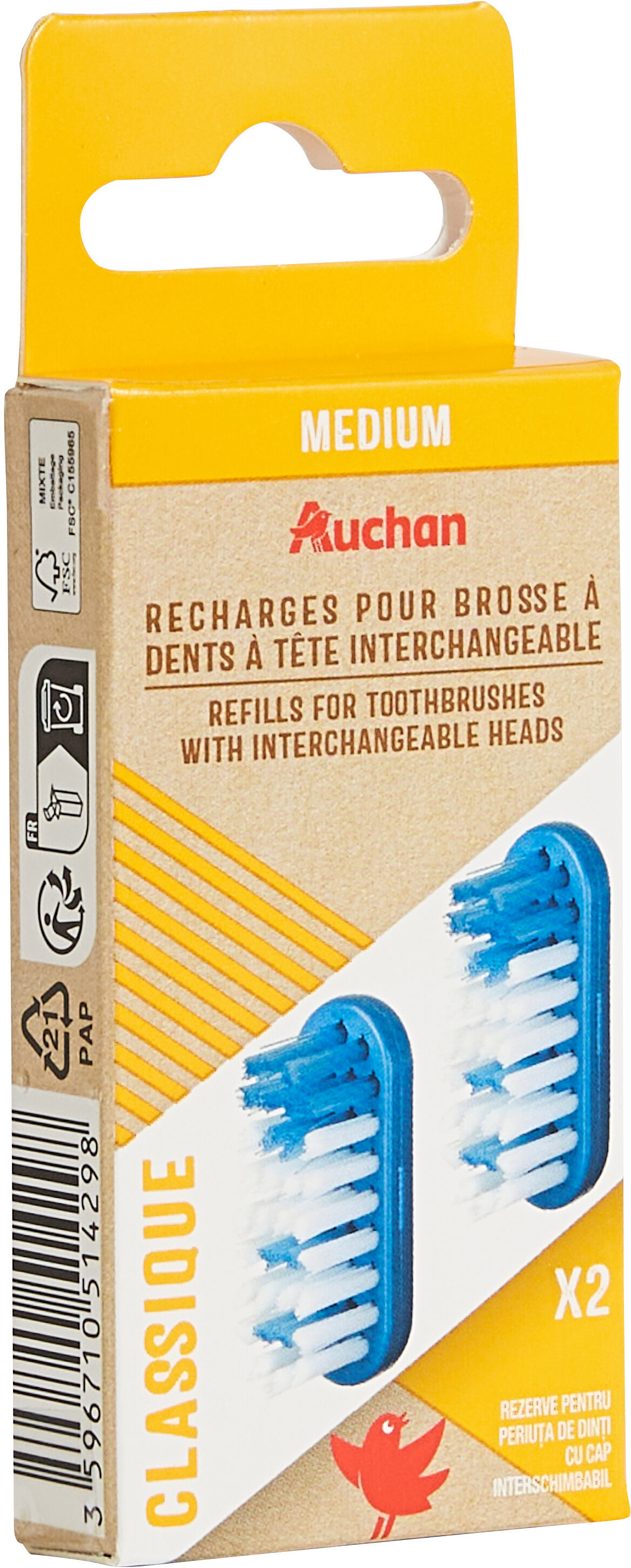 Recharges pour brosse à dents à tête interchangeable Classique - Product - fr