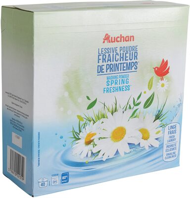 Auchan Fraicheur de printemps Lessive poudre pour le lavage du linge - Product - fr