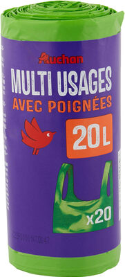 Auchan sacs multifonctions a poignee 20l 20pcs - Product - fr