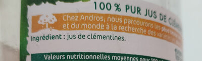 Clémentines pressées - Ingrédients