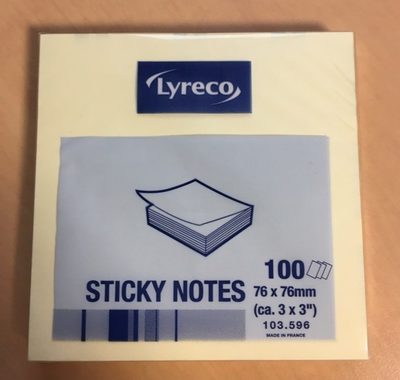Lyreco Notes, 76 X 76 MM - Produit - fr
