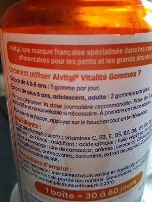 Vitality 10 Vitamins Gums - Ingredients