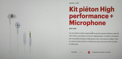 Kit piéton High Performance + microphone - Product - fr