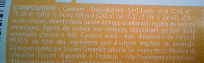 Désinfectant nettoyant - Ingredients - fr