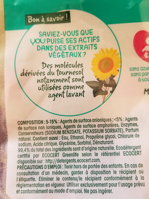 Lessive YOU - Ingredients