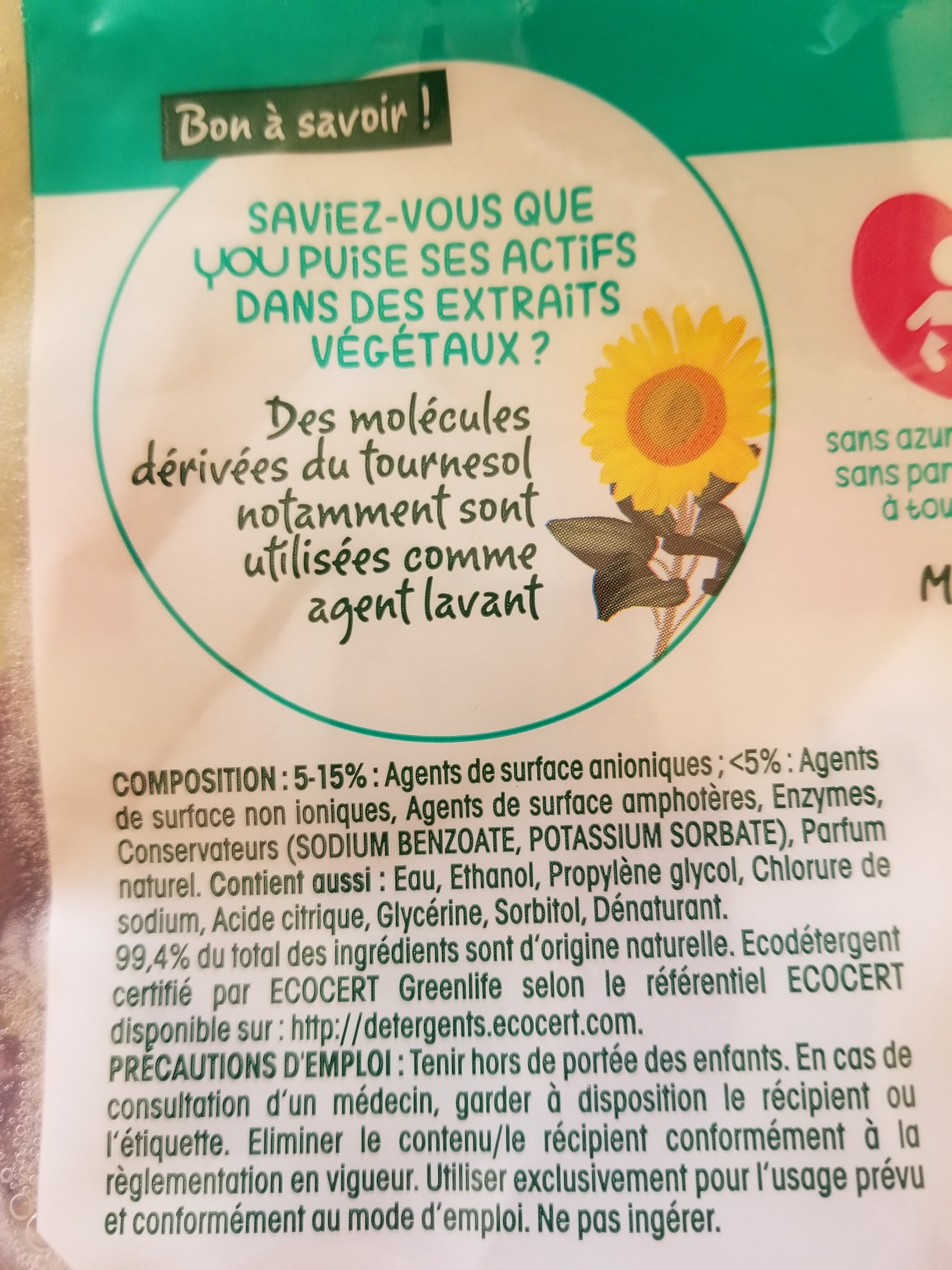 Lessive YOU - Ingredients - fr