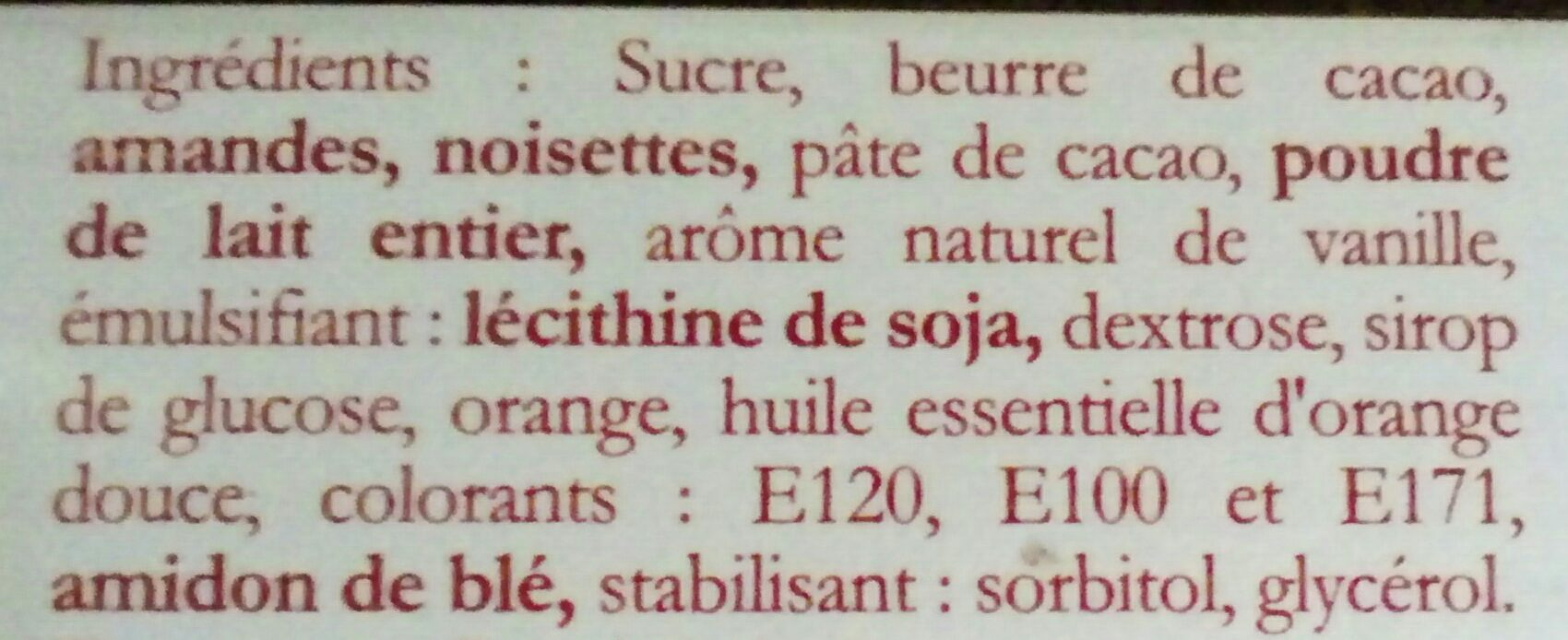 Mouchoirs de Cholet - Ingrédients - fr