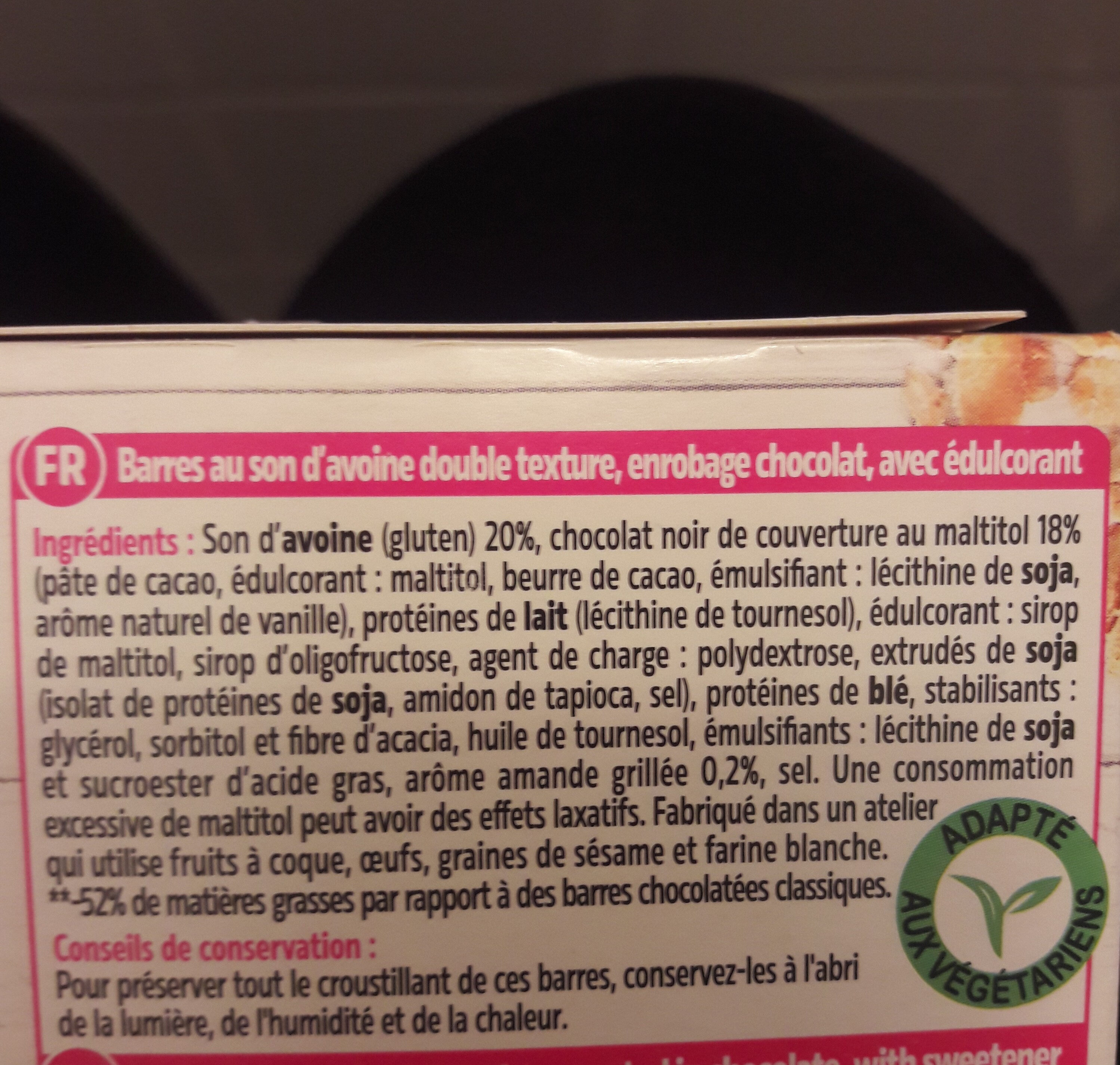 Dukan barres extra-gourmandes - Ingredients - fr