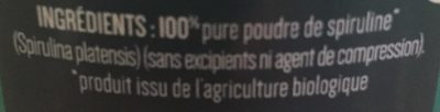 Spiruline Culture Bio Ecocert 600 Comprimés 500 MG - Ingredients