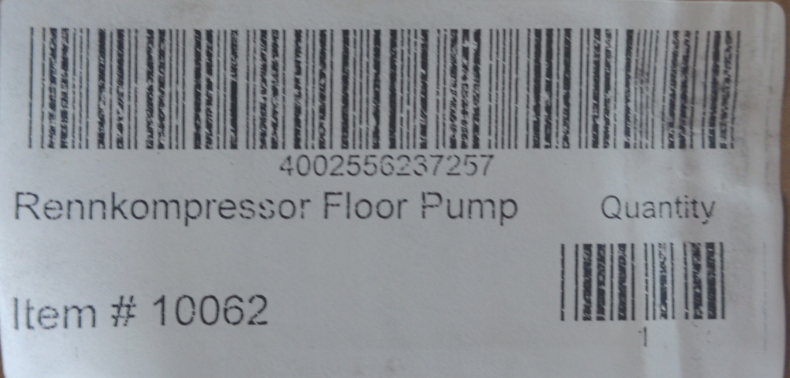 Rennkompressor floor pump - Product - en