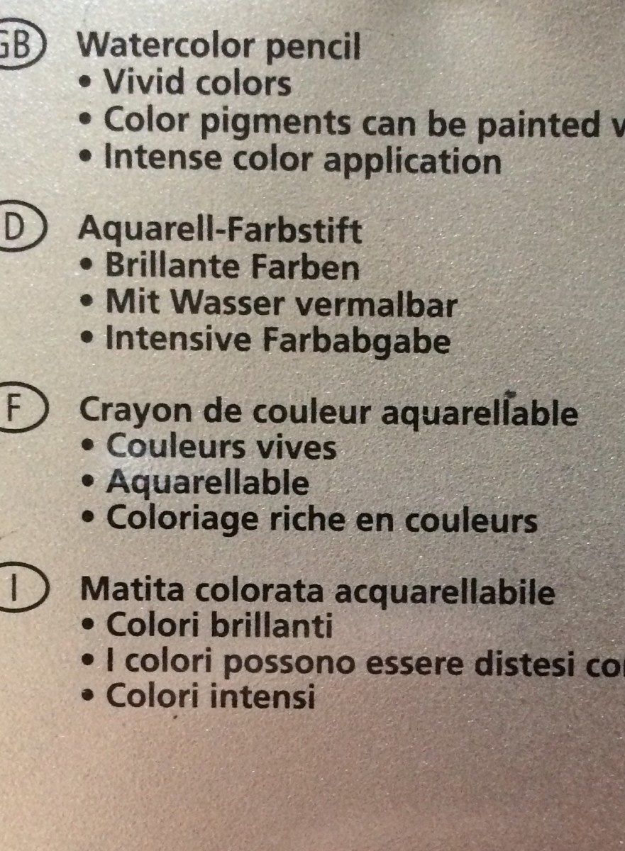 Crayons De Couleur Stabilo Aqua Assortiment 12 Unités - Ingredients - fr