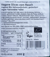 Vegane Slices vom Rauch - Ingrédients - de