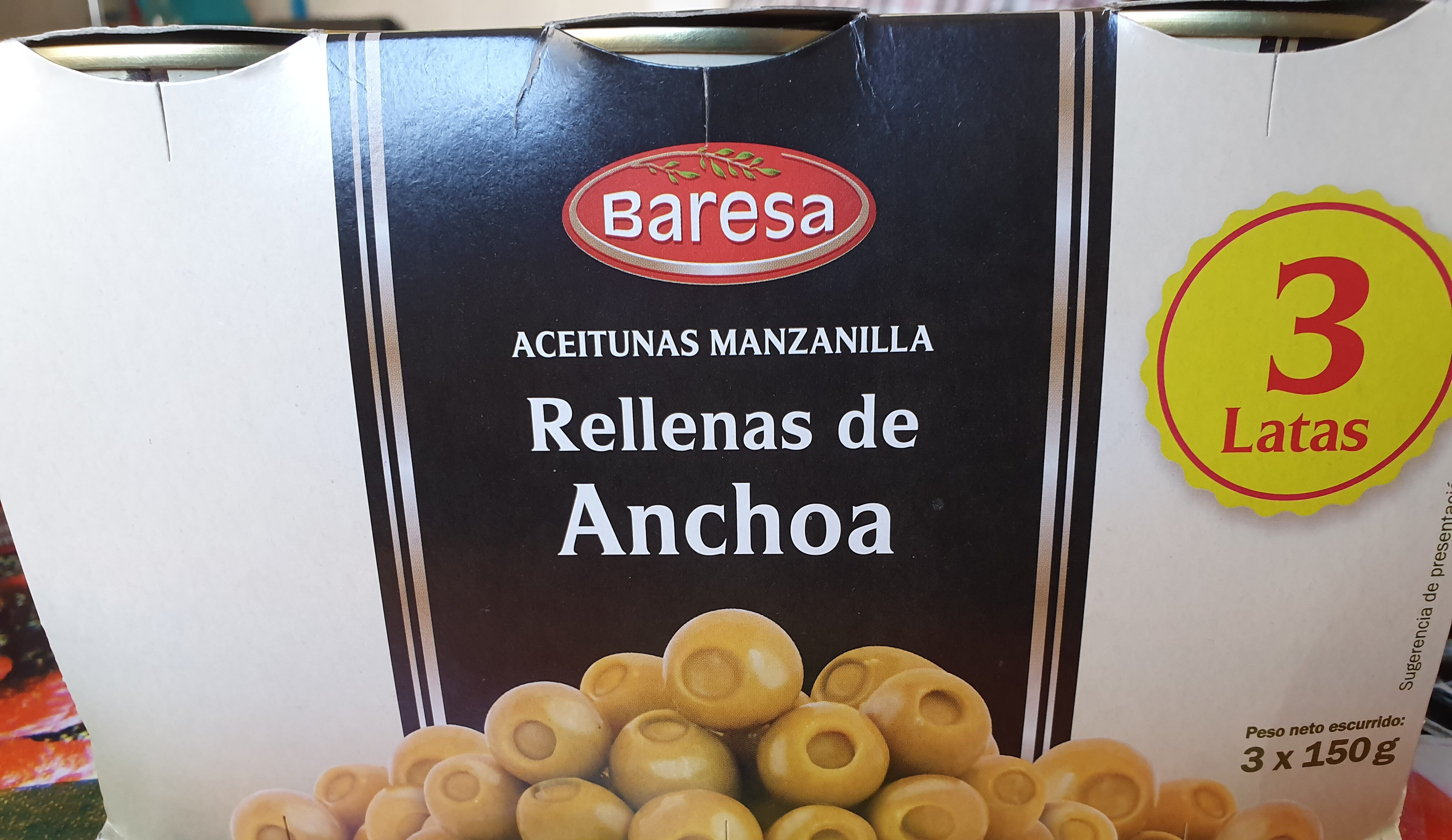 ACEITUNAS MANZANILLA RELLENAS DE ANCHOA - Product - es