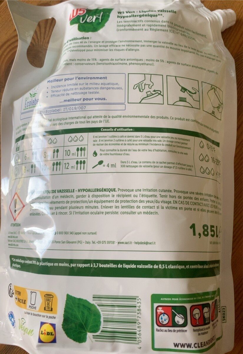 Liquide vaisselle, hypoallergénique - Produit - fr