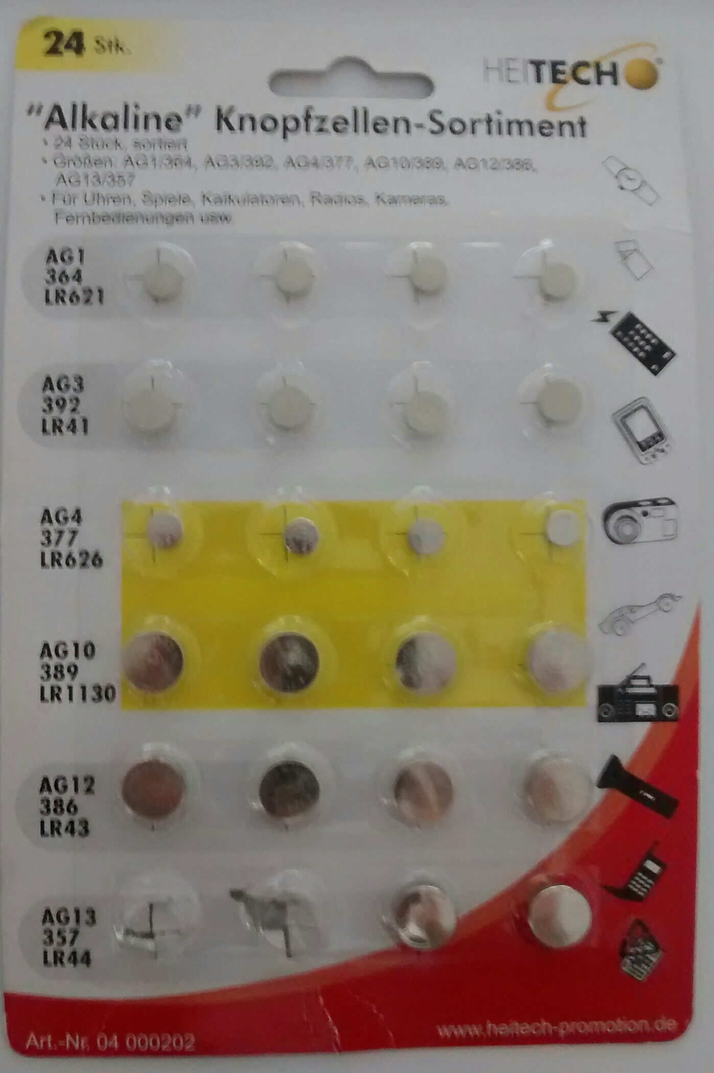 Alkaline Knopfzellen-Sortiment - Product - en