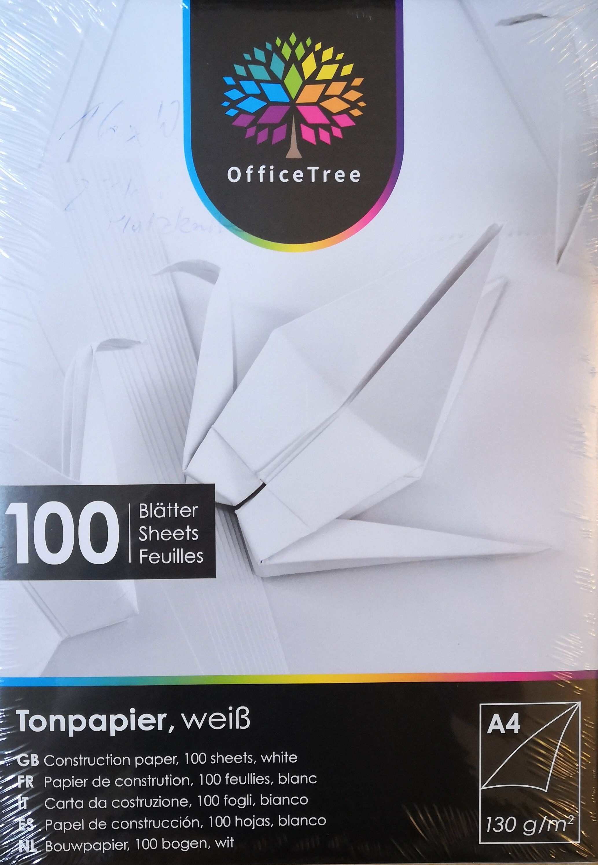 Tonpapier, weiß, A4, 130 g/m^2 - Product - de