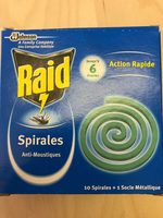 Spirales Anti-moustiques Pour Usage Extérieur Raid - Product - fr