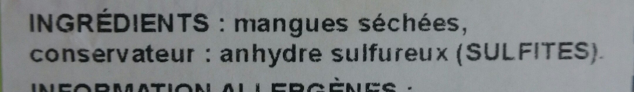 mangurs séchées - Ingrédients - fr