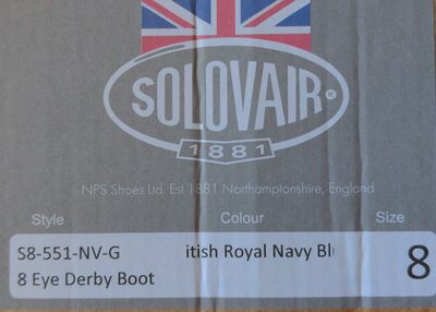 8 eye derby boot British Royal navy blue - 1