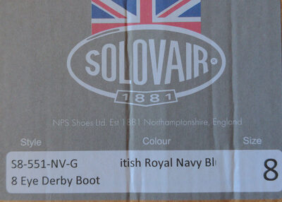8 eye derby boot British Royal navy blue - Product - en