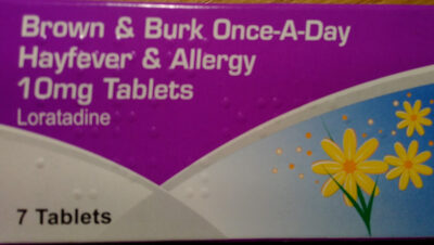 Brown & Burk Once a day Hayfever & Allergy 10 mg Loratadine Tablets - Product - en