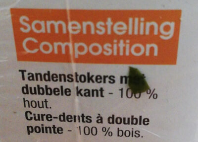 Tandenstokers - Ingredients - nl