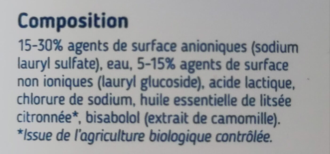 Liquide-vaisselle - Ingredients - fr