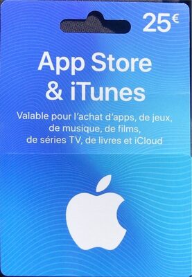 Carte cadeau 25€ itune store & app store - Produit - fr