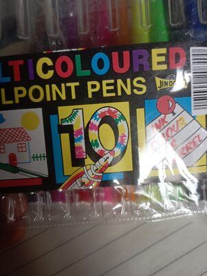 multi coloured ball point pens - 1