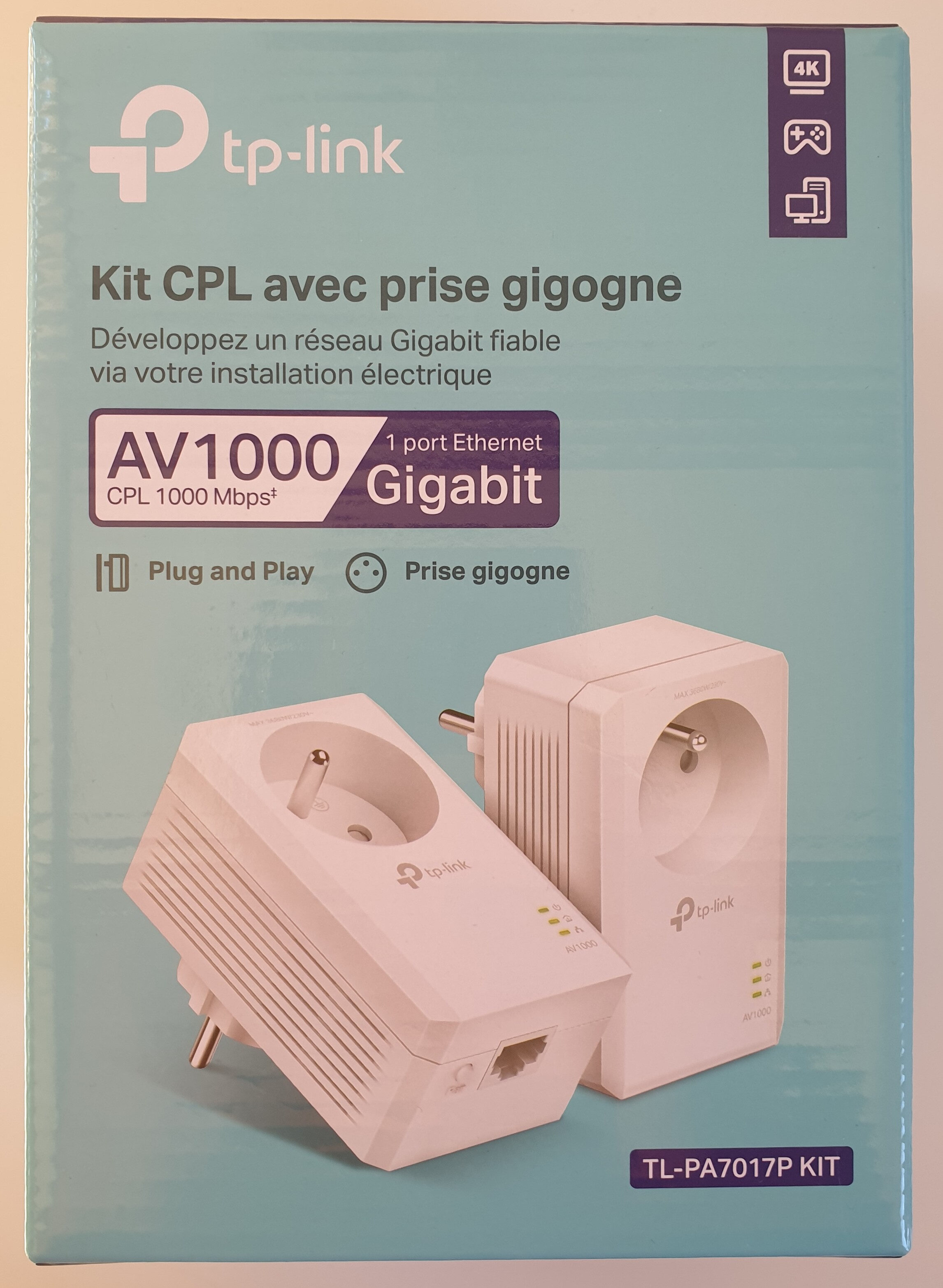 Kit CPL avec prise gigogne. AV 1000. TL-PA7017P KIT - Produit - fr