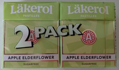 Läkerol Pastilles Apple Elderflower sugarfree 2 pack - Product - sv