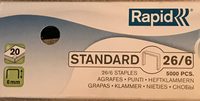 Rapid Agrafes Standard 26 / 6, Galvanisé - Produit - fr