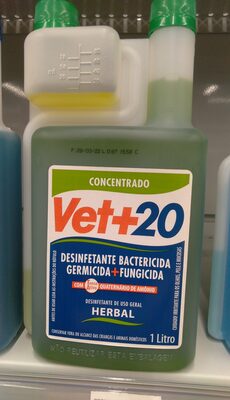 Desinfetante VET+20 1L Bactericida - 1