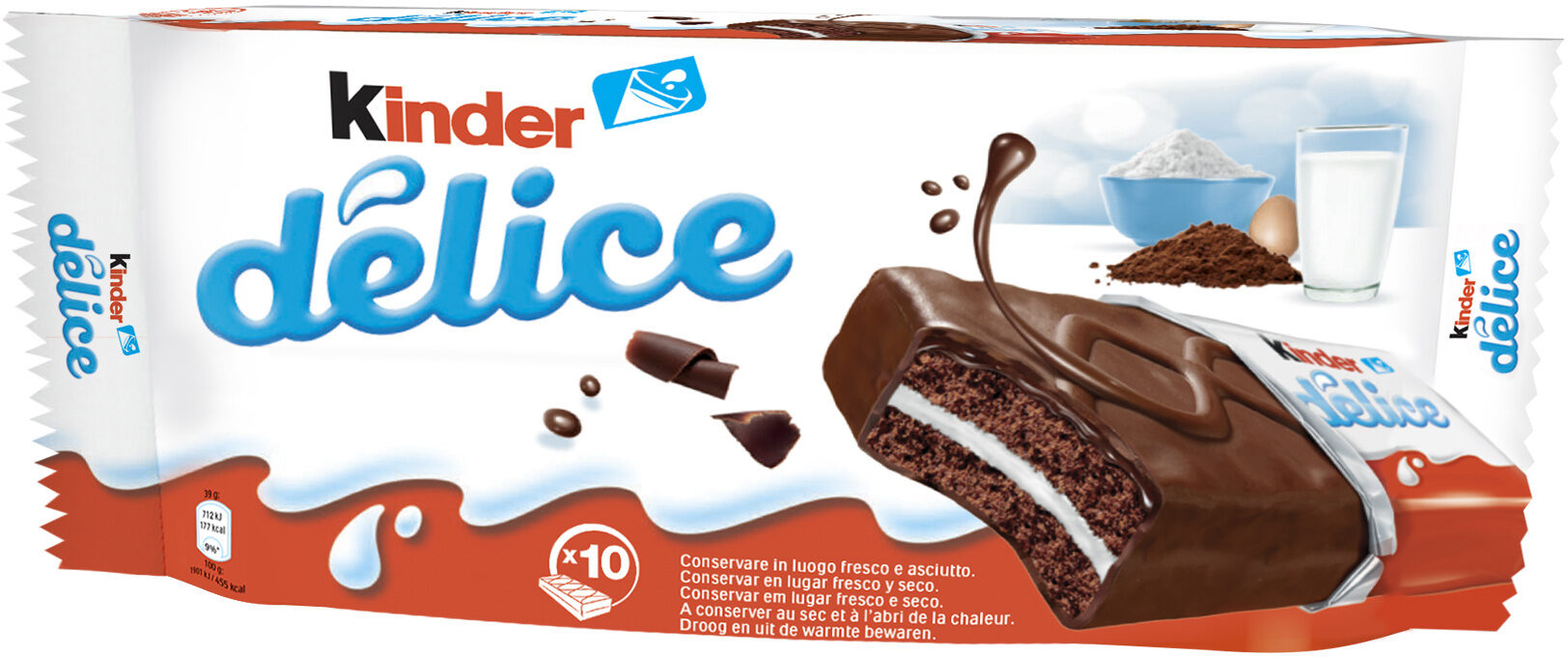 Kinder delice cacao t10 pack de 10 pieces - Produit - fr