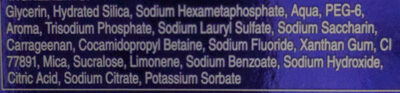 Zahnpasta - Ingredients