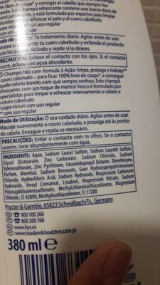 Menthol fresh - Ingredients - es