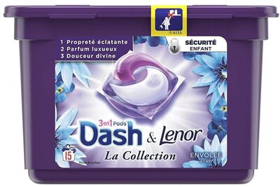 Lessive capsules 3en1 Lenor parfum Envolée d'air X15 lavages - Ingredients - fr