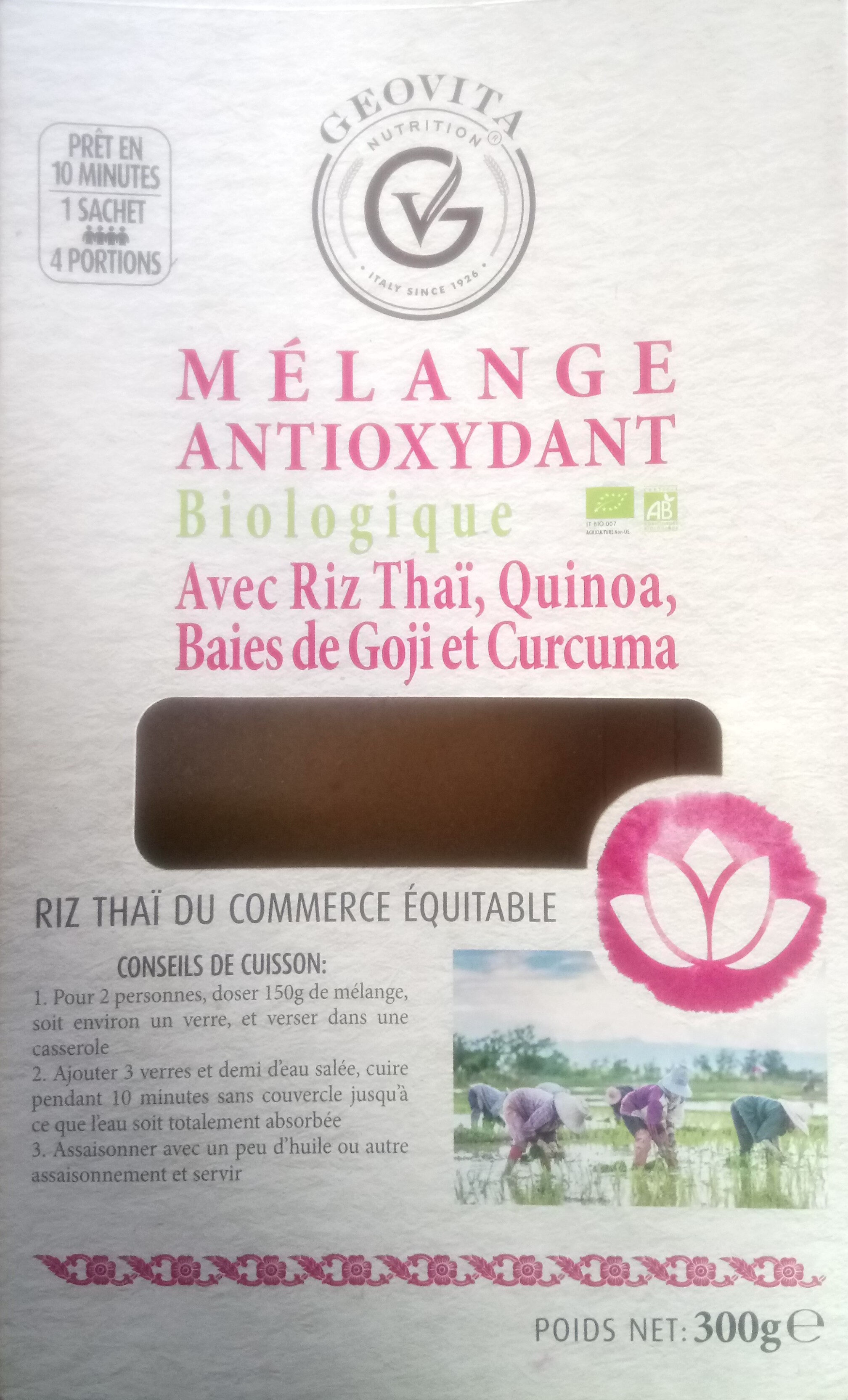 Mélange antioxydant avec riz Thaï, quinoa, baies de Goji et Curcuma - Product - fr
