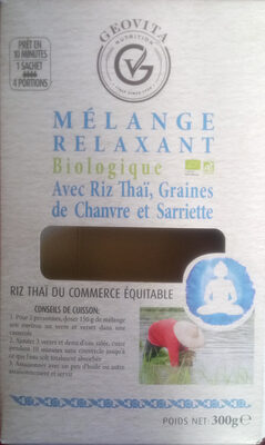 Mélange relaxant avec riz Thaï, graines de chanvre et sarriette - Product - fr