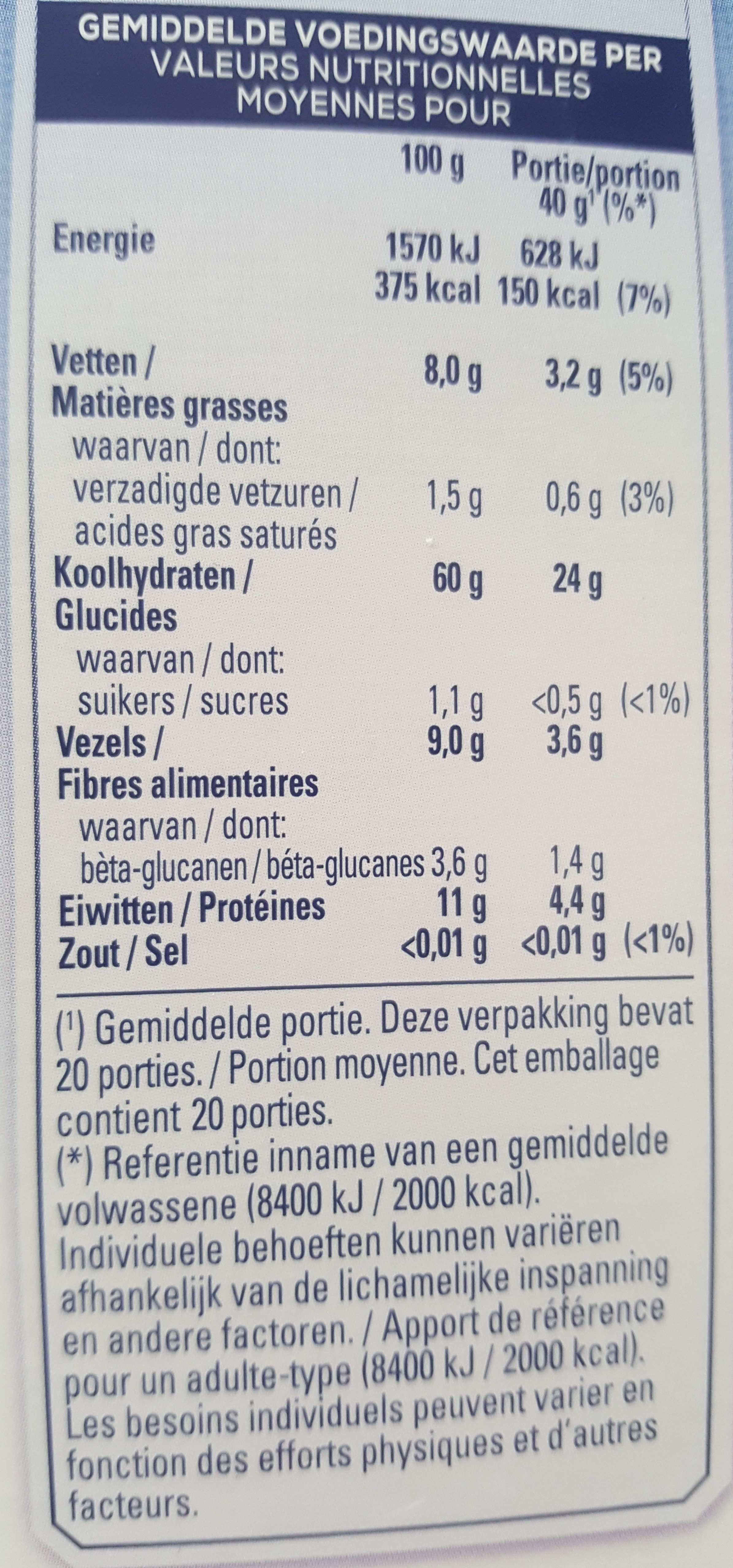 flocons d'avoine - Ingredients - fr