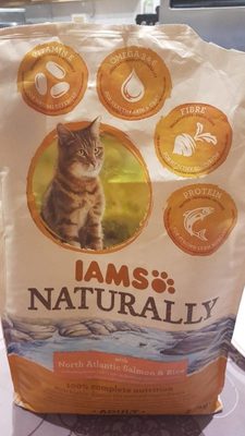Iams Naturally Adult Cat Salmon and Rice - Produit
