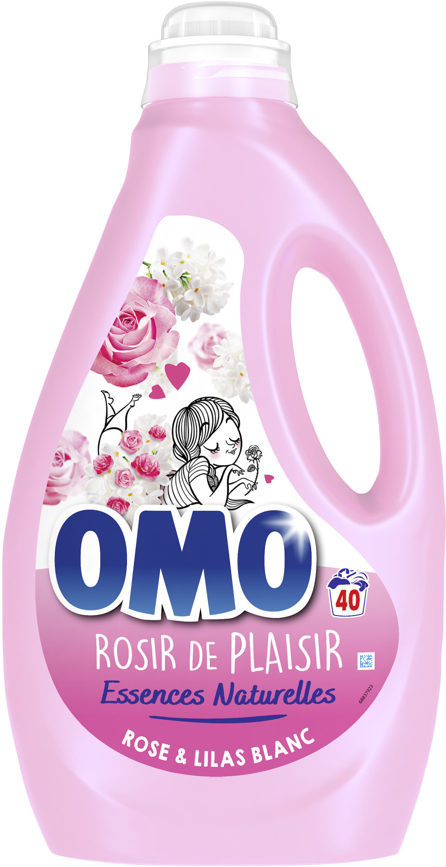 Omo Lessive Liquide Rose & Lilas Blanc 2l 40 Lavages - Produit - fr